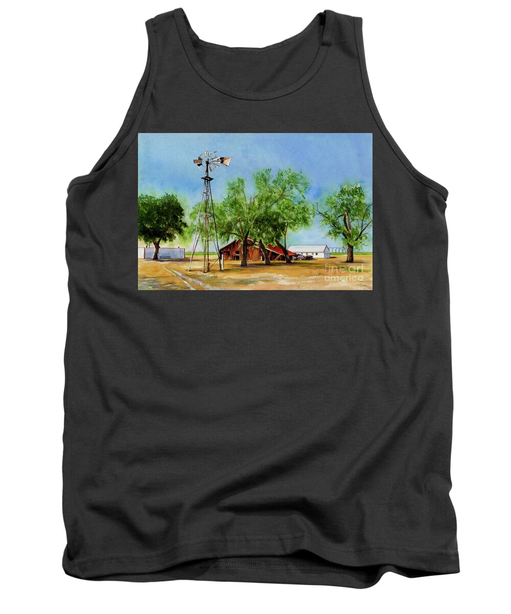 Placer Arts Tank Top featuring the painting #506 Algeos Barn #506 by William Lum