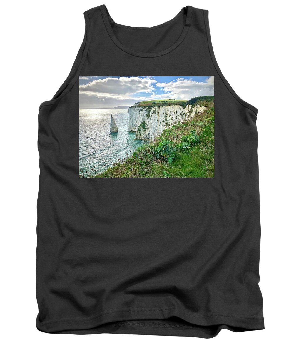 Old Harry Tank Top featuring the photograph Old Harry Rocks #2 by Gordon James