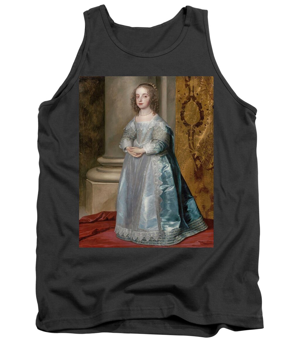 Princess Mary Tank Top featuring the painting Princess Mary, Daughter of Charles I #7 by Anthony van Dyck