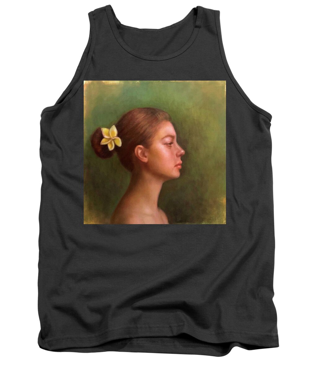  Tank Top featuring the painting The Blooming Plumeria by Vongduane Manivong
