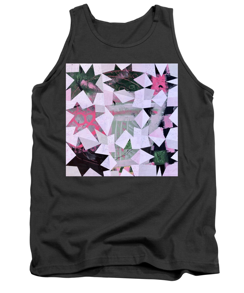 Abstract Tank Top featuring the painting Stardoms by Cyndie Katz