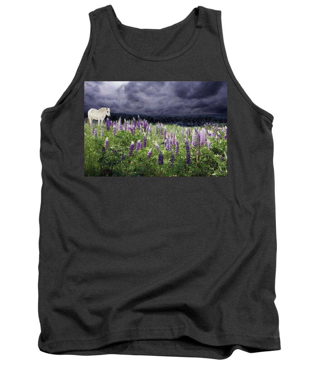 Lupinefest Tank Top featuring the photograph A Childs Dream Among Lupine by Wayne King