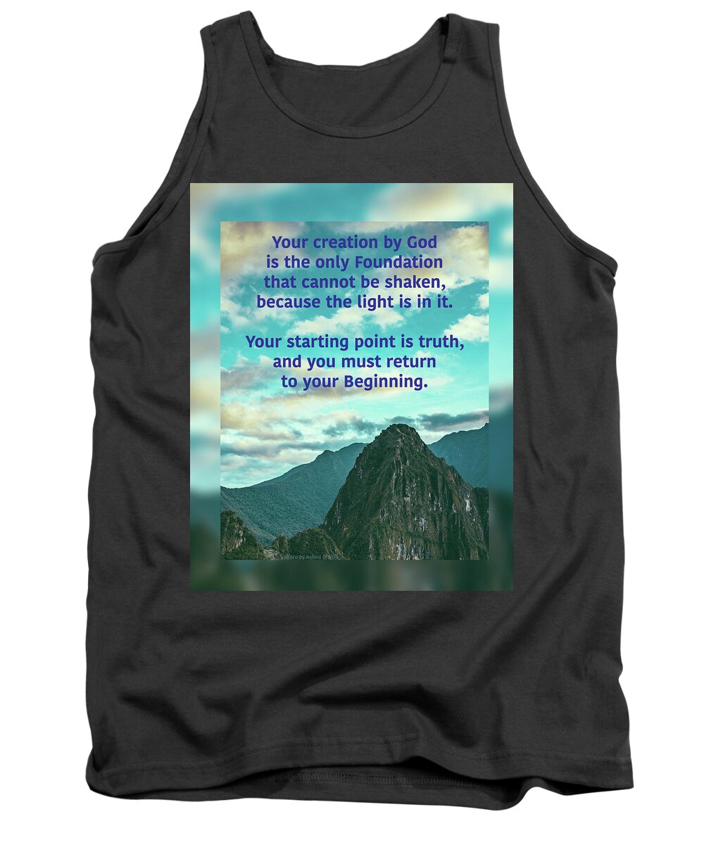 Acim Tank Top featuring the digital art A Course In Miracles 4 by John Vincent Palozzi