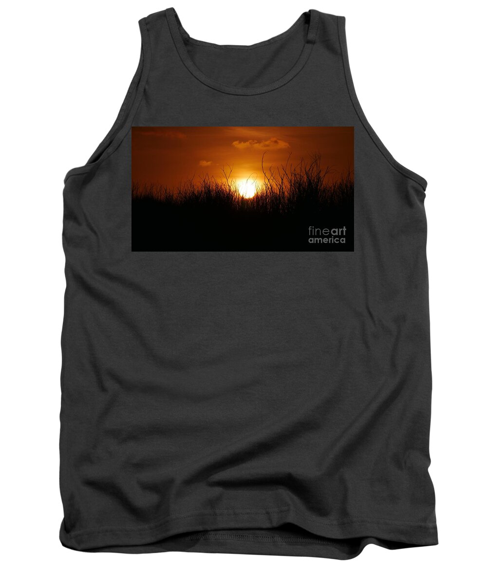 Amazing Sunsets Tank Top featuring the photograph Rolling Golden Ball by On da Raks