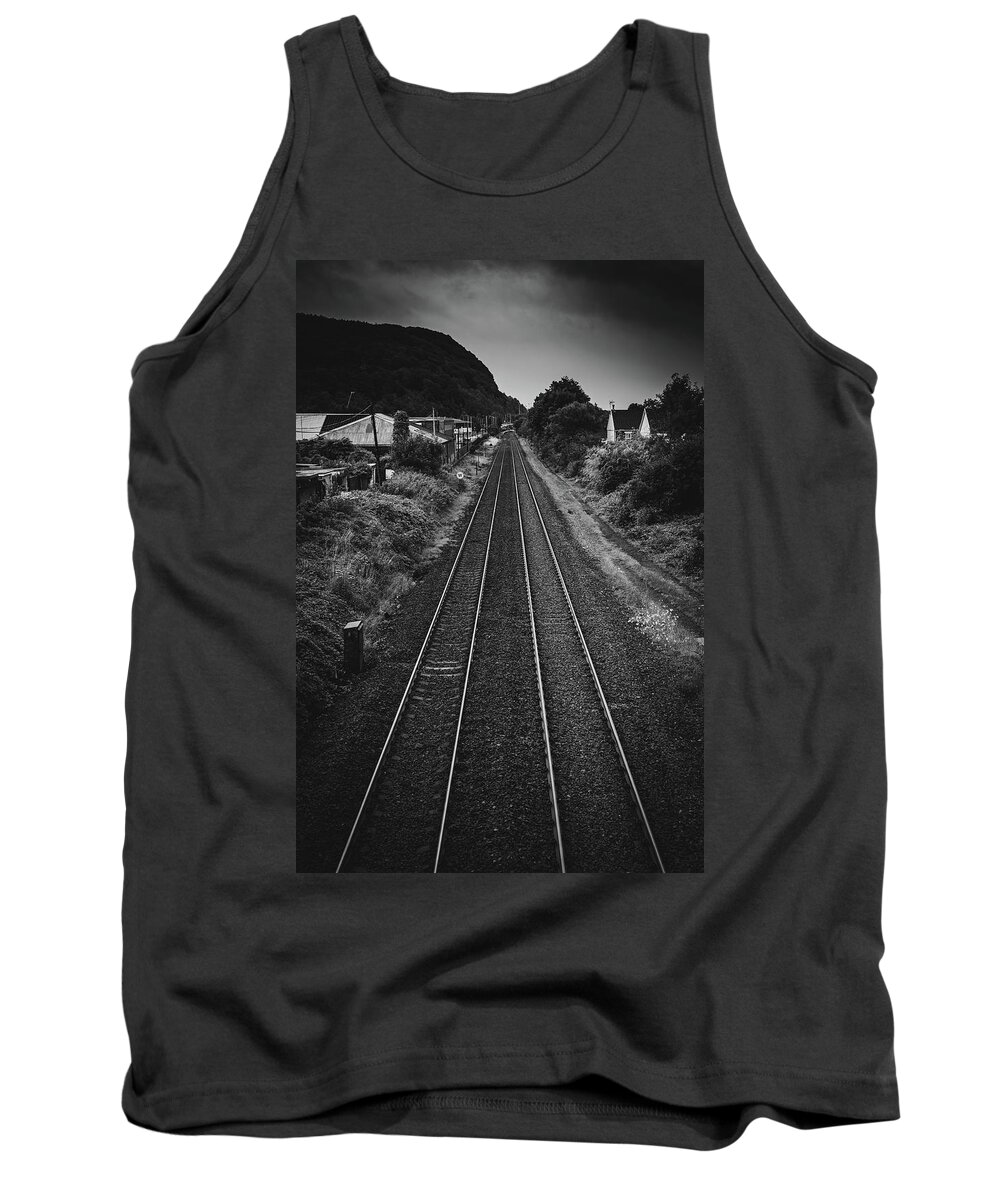Railway Tank Top featuring the photograph A Gloom with a View by Gavin Lewis