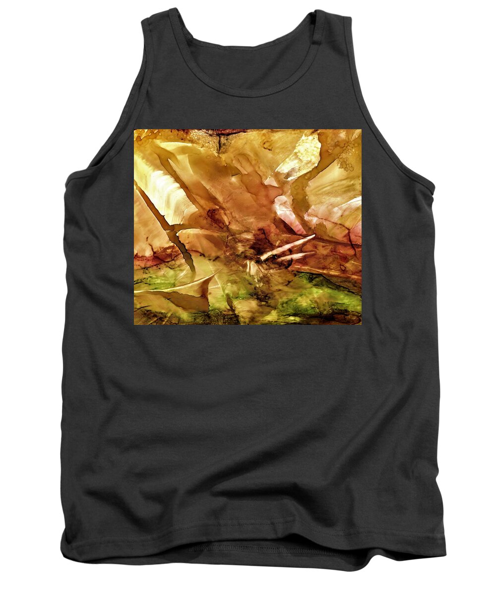 Alcohol Ink Tank Top featuring the painting A little break in my day by Angela Marinari