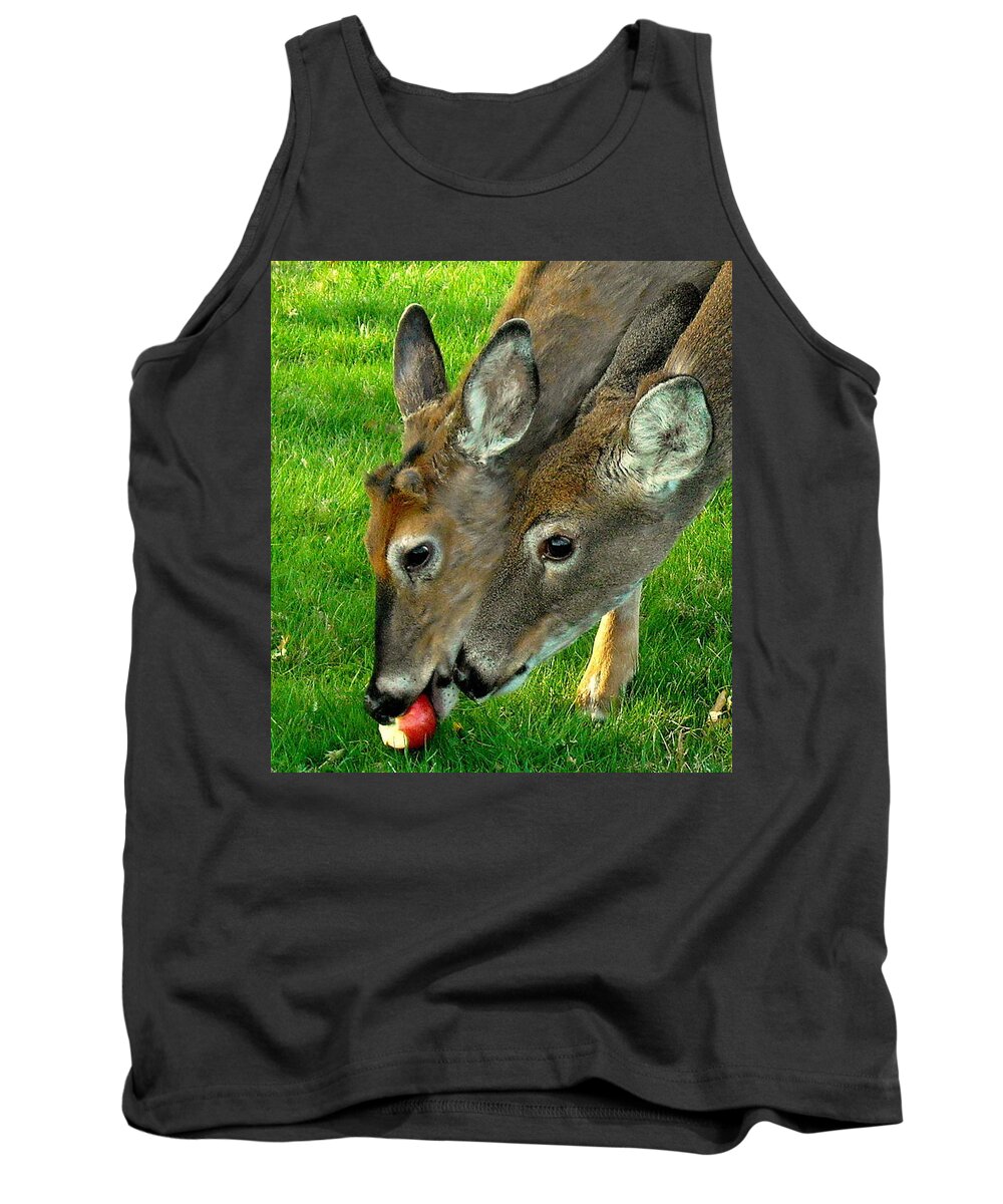 Deer Tank Top featuring the photograph A Mother's Love by Tami Quigley