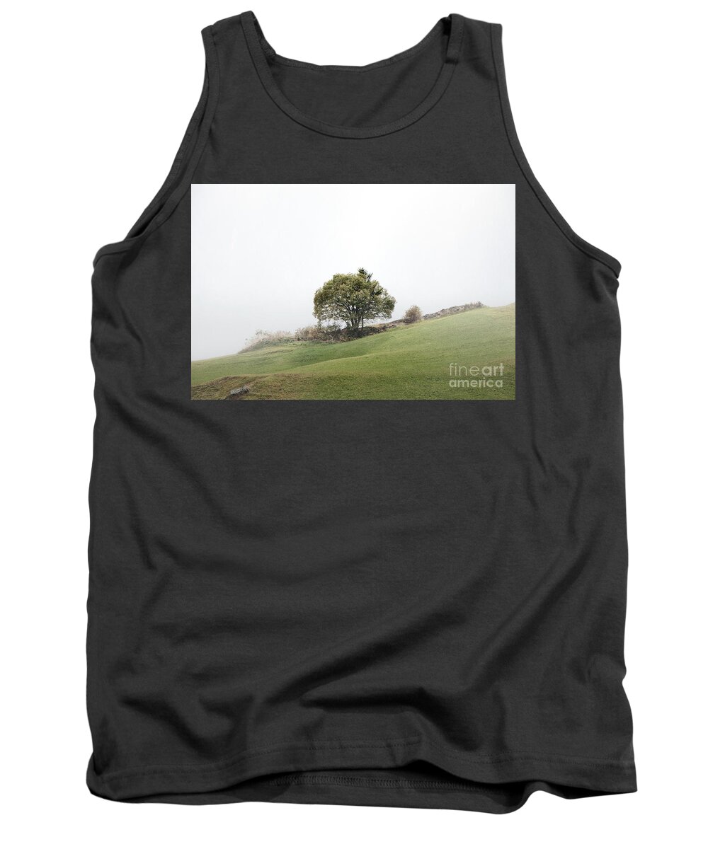 Tree Tank Top featuring the photograph Above the fog by Thomas Nay