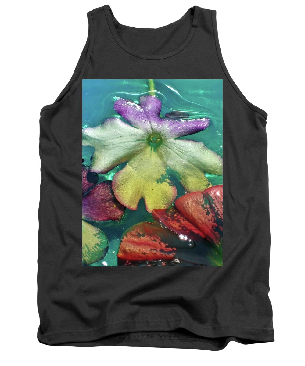  Tank Top featuring the photograph Abstract Flower by Lorella Schoales