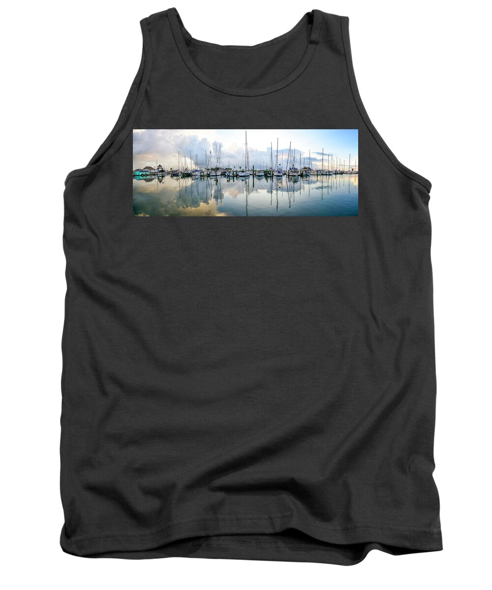 Marina Tank Top featuring the photograph Across the Marina by Christopher Rice