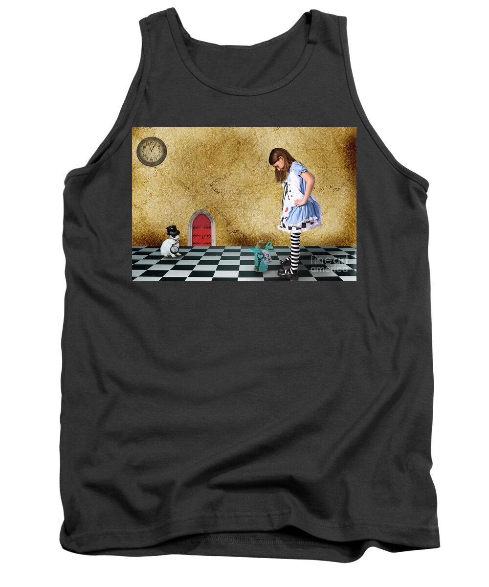 Alice Tank Top featuring the digital art Alice by Jim Hatch