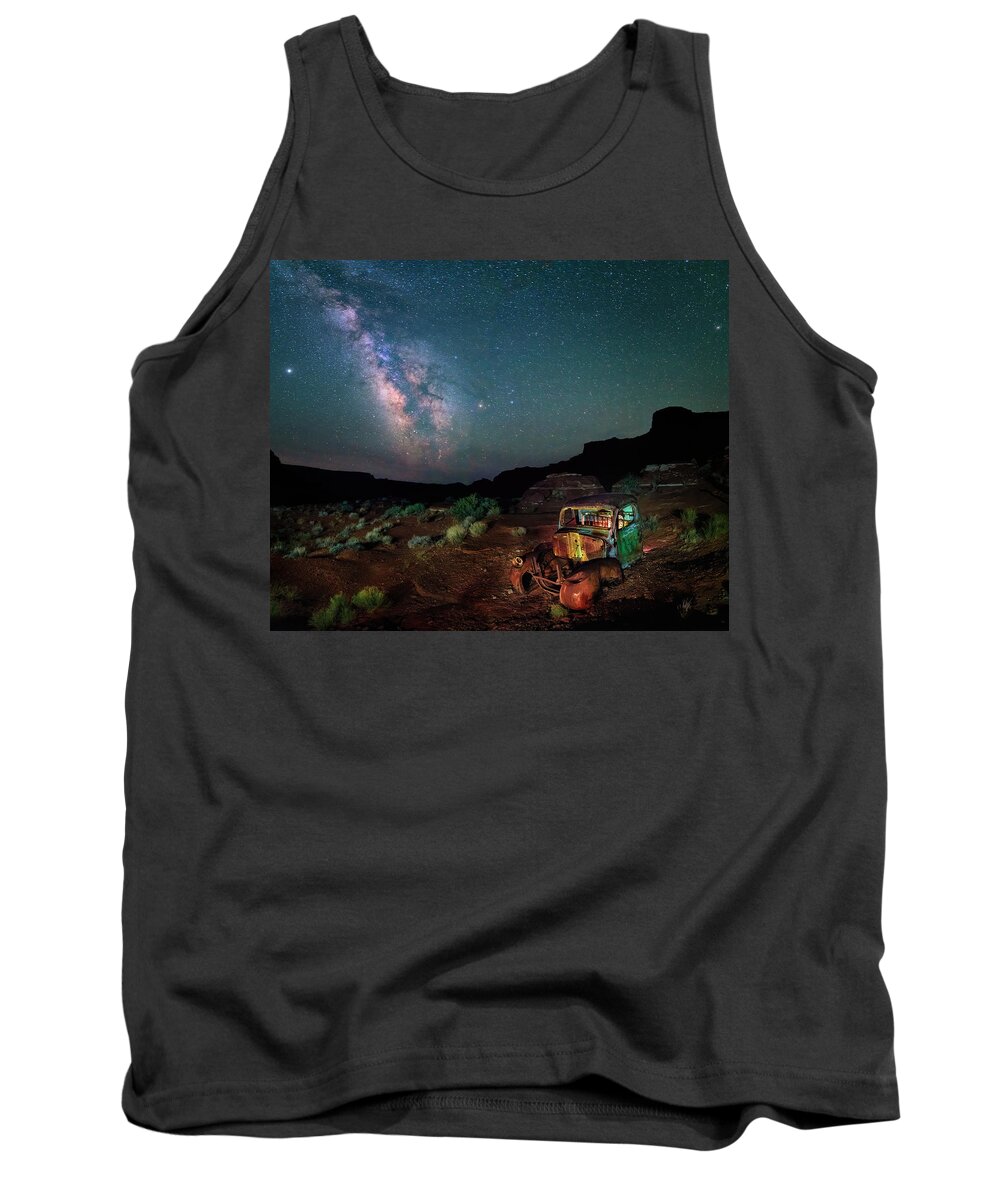 Truck Tank Top featuring the photograph All Trucks Go to Heaven by Michael Ash