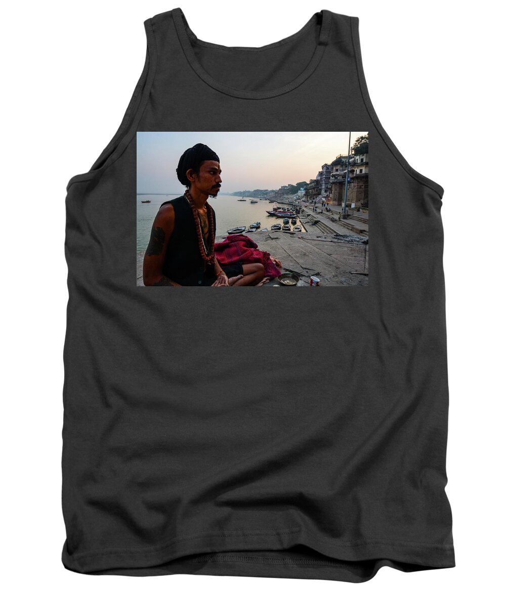 Varanasi Tank Top featuring the photograph Mystic River - Ganges River Ghats, Varanasi. India by Earth And Spirit