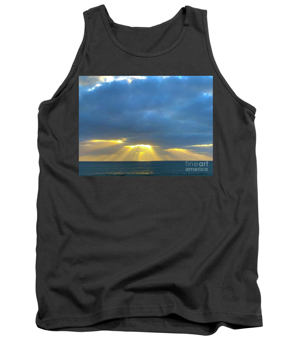 Pacific Ocean Sunset Tank Top featuring the digital art Amazing Grace by Tammy Keyes