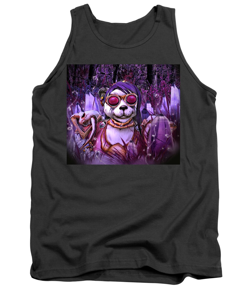 Art Tank Top featuring the digital art An Adventure to Amethyst Forest by Artful Oasis