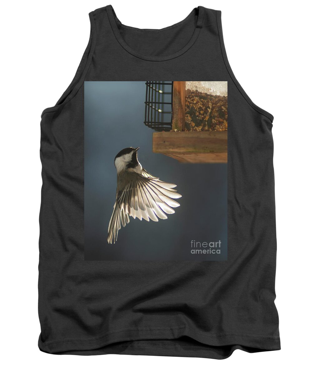 Chickadee Tank Top featuring the photograph Angelic Wings by Jane Axman