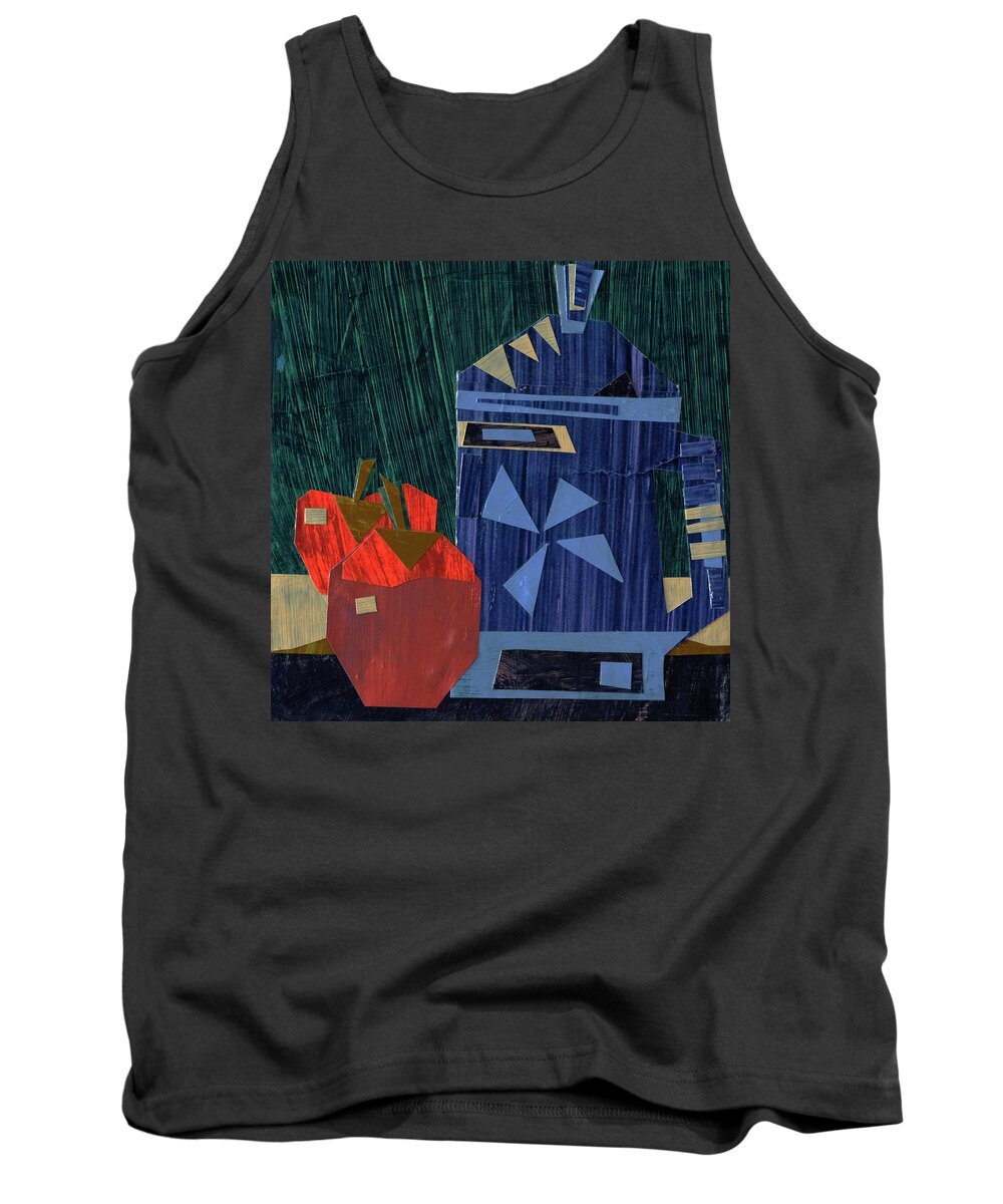 Apples Tank Top featuring the mixed media Apples and Tea by Julia Malakoff