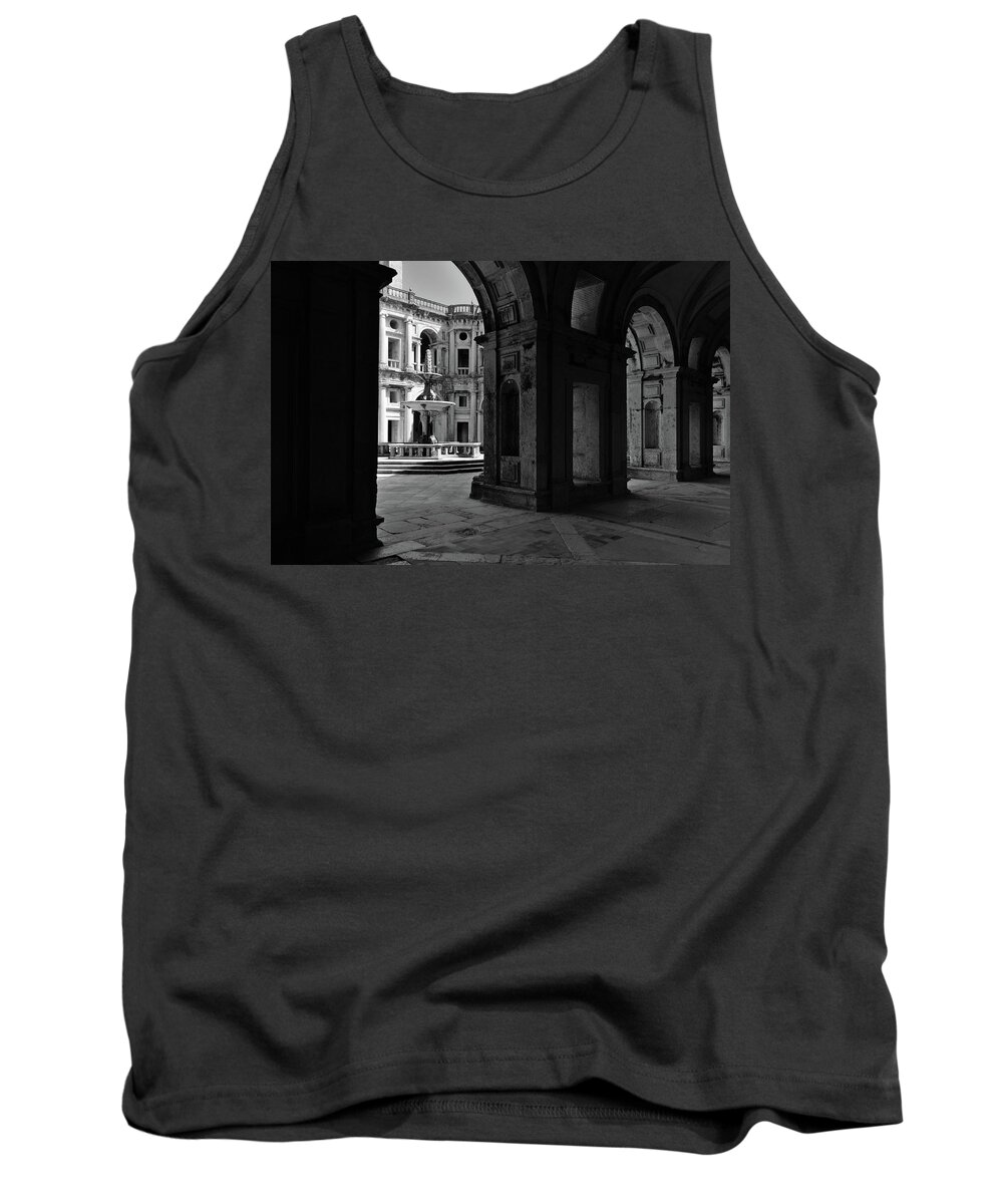 Tomar Tank Top featuring the photograph Arches in the Templar Convent of Christ by Angelo DeVal