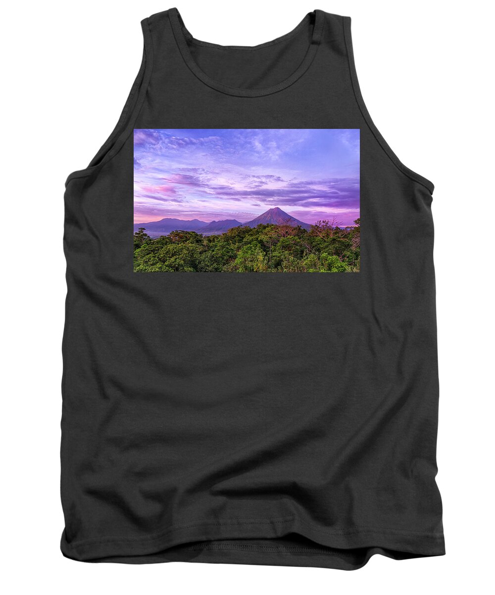 Arenal Tank Top featuring the photograph Arenal Volcano at Sunrise by Jim Miller