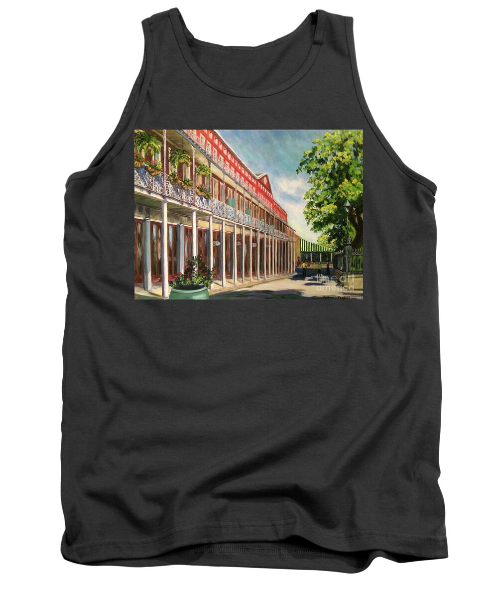 Cityscape Tank Top featuring the painting Around Jackson Square by Sherrell Rodgers