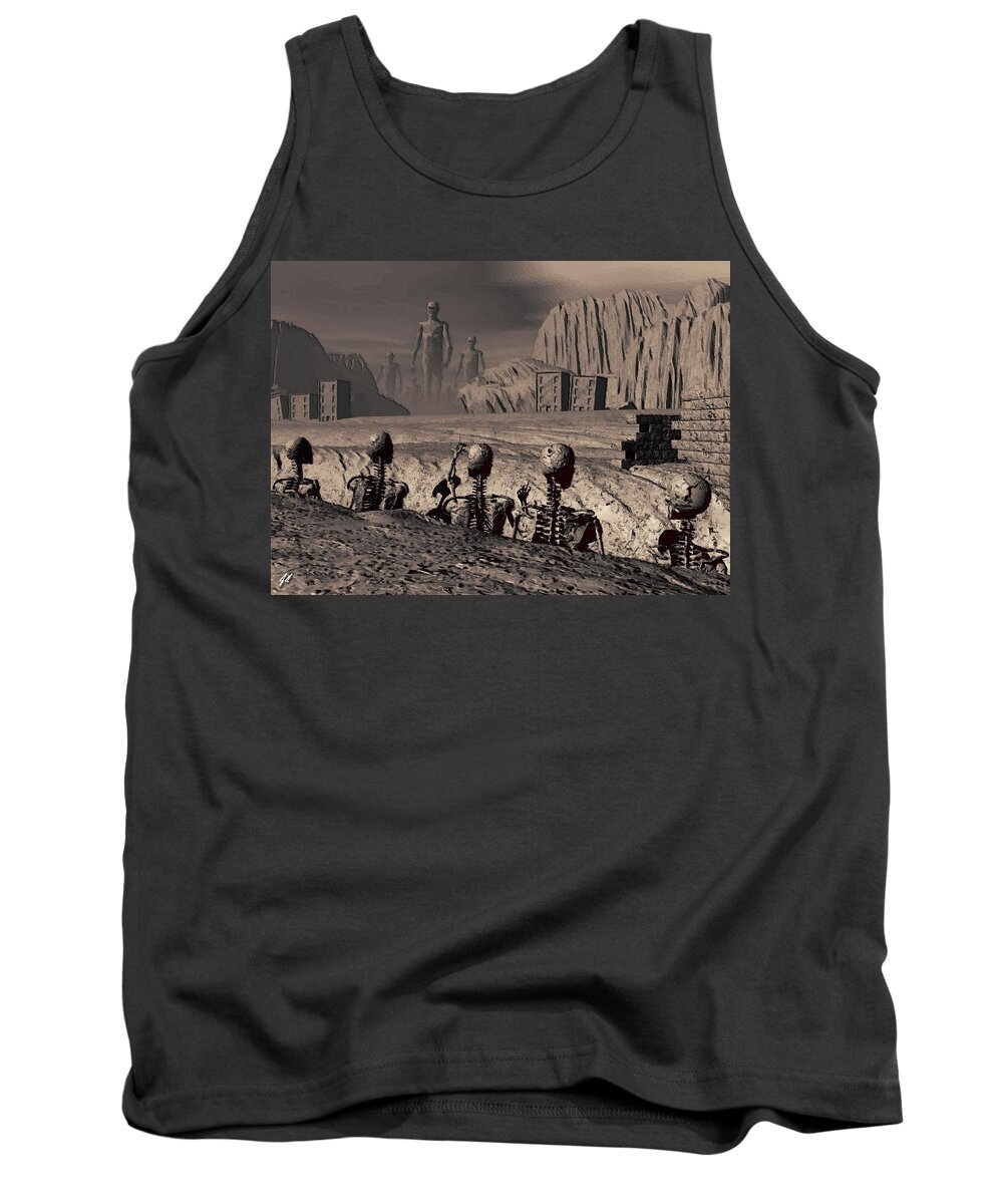 Dreams Tank Top featuring the digital art As The End Approaches by John Alexander