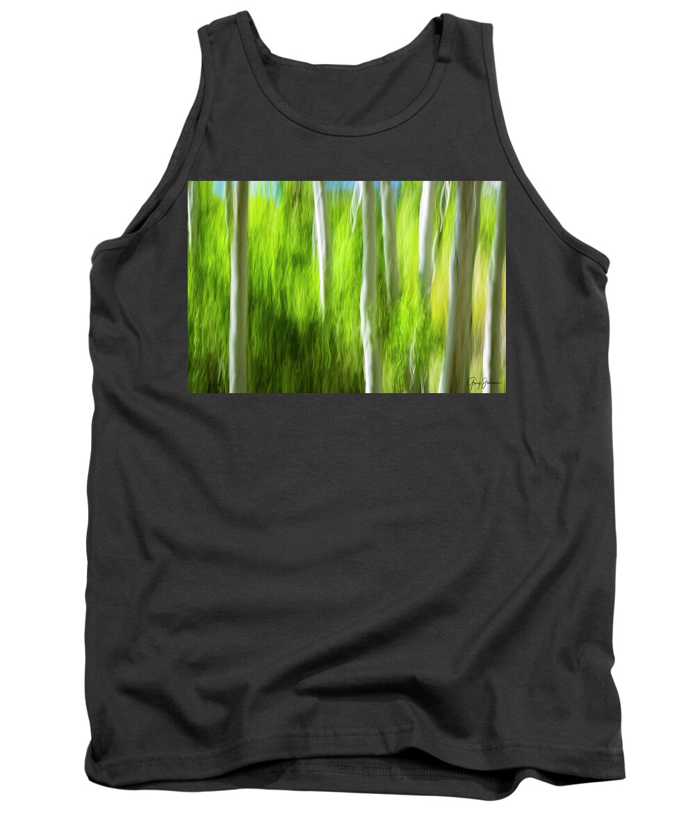 Aspen-trees Tank Top featuring the photograph Aspen Illusions by Gary Johnson