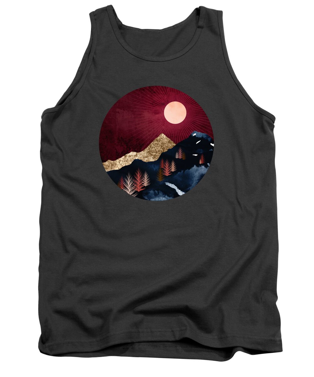 Digital Tank Top featuring the digital art Autumn Night by Spacefrog Designs