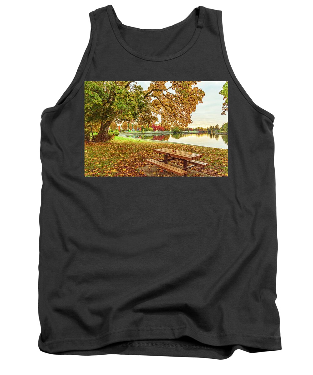 Landscapes Tank Top featuring the photograph Autumn On The Gorge by Claude Dalley