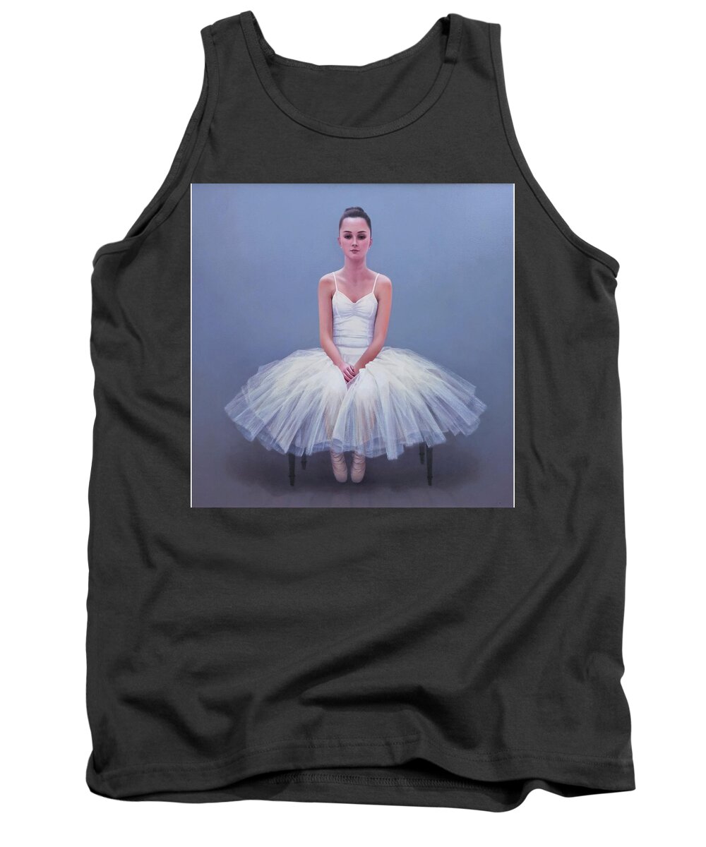 Realism Tank Top featuring the painting Ballerina by Zusheng Yu