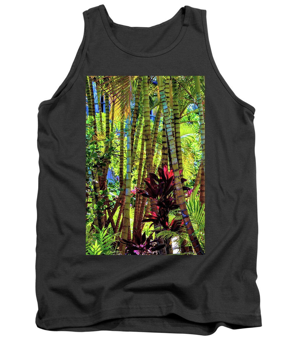 Bamboo Tank Top featuring the pyrography Mai Tais by Tony Spencer