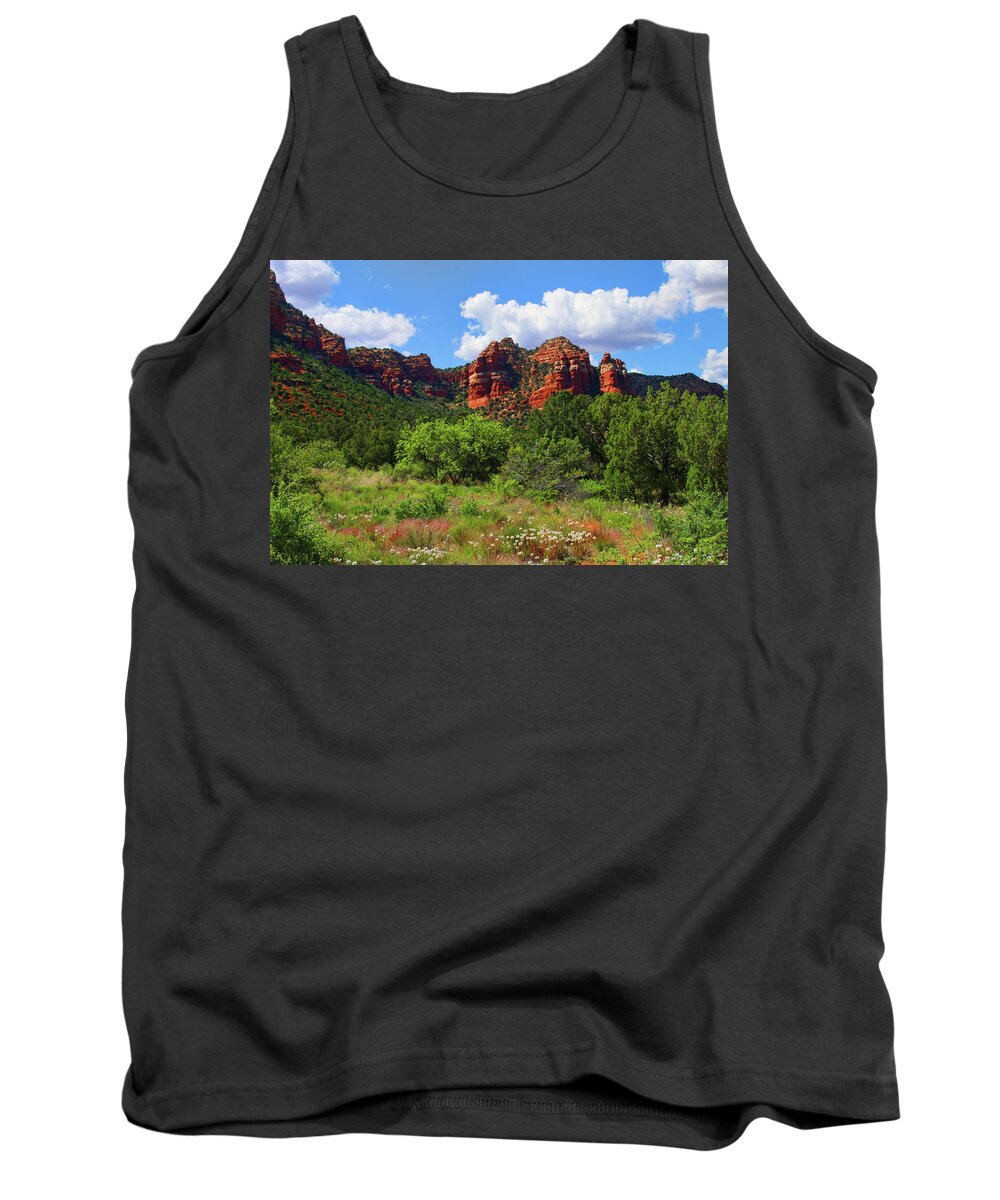 Red Rock Tank Top featuring the photograph Beauty of Red Rock State Park by Ola Allen