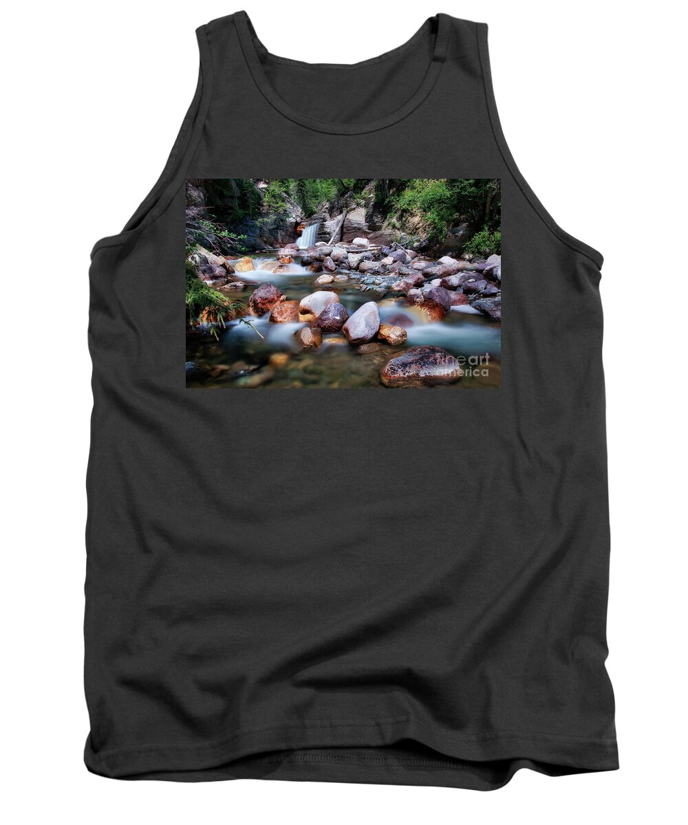 Waterfall Tank Top featuring the photograph Below the fall 2 by Thomas Nay