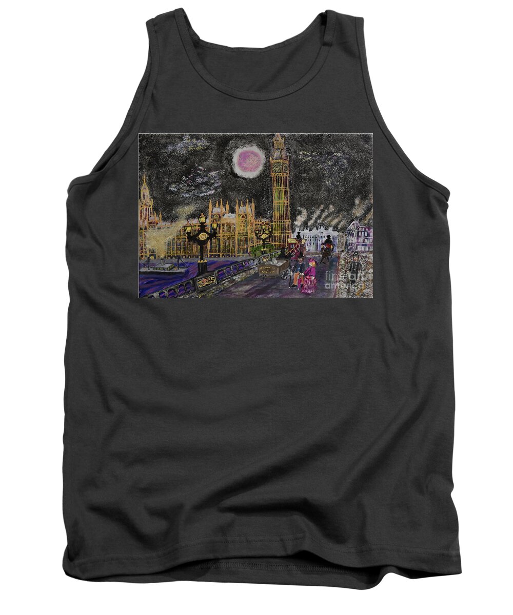 Big Ben Tank Top featuring the painting Big Ben 1885 by David Westwood