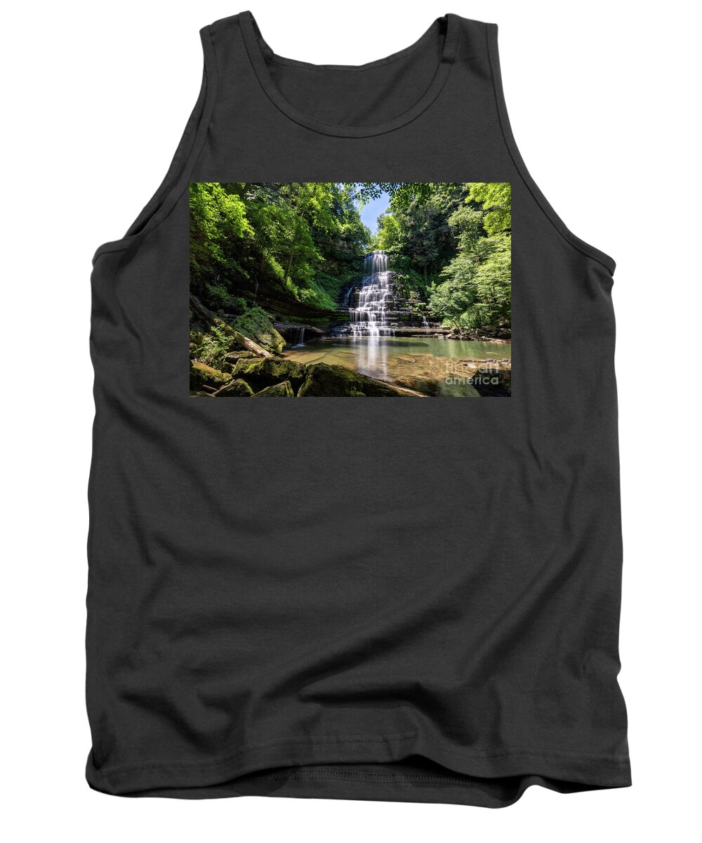 Waterfall Tank Top featuring the photograph Big Falls by David Smith