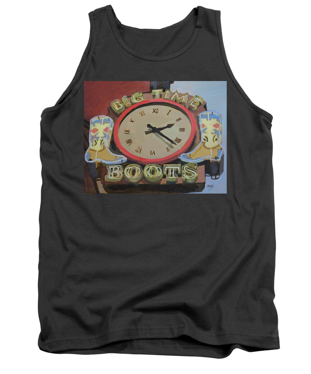 Big Time Boots Tank Top featuring the painting Big Time Boots by Walt Maes