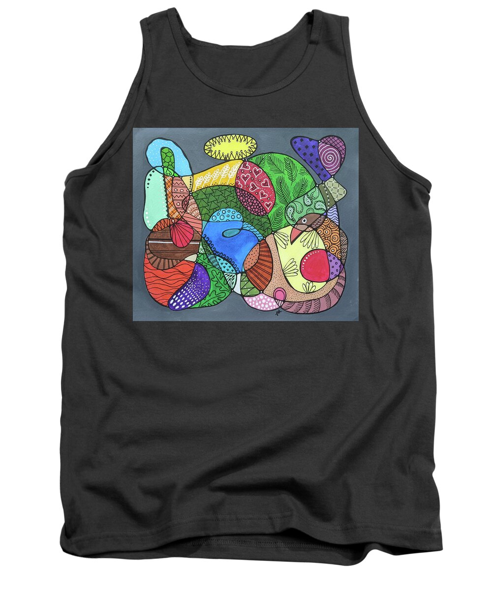 Acrylic Tank Top featuring the painting Bird dog by Lisa Mutch