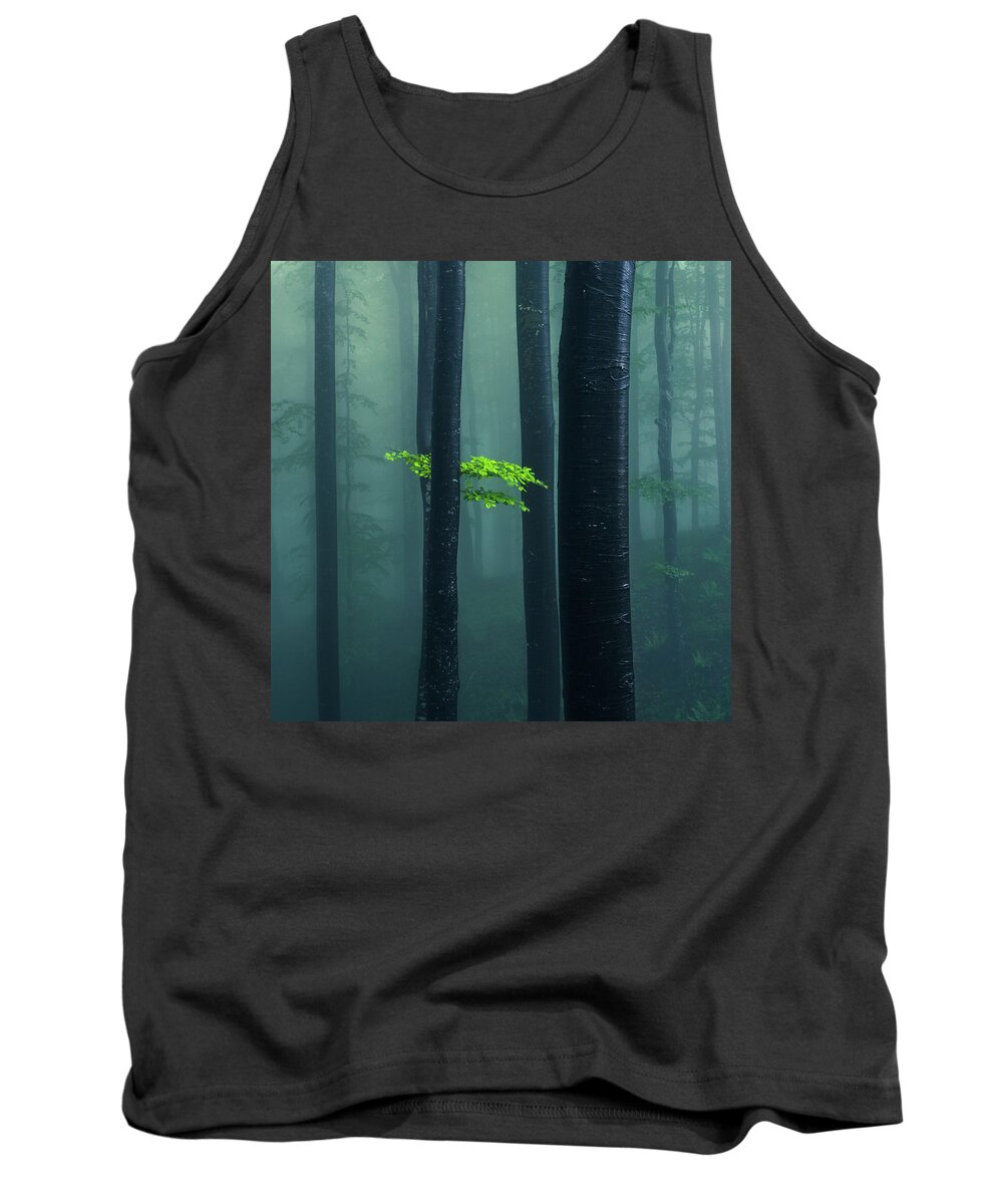 Mountain Tank Top featuring the photograph Bit Of Green by Evgeni Dinev