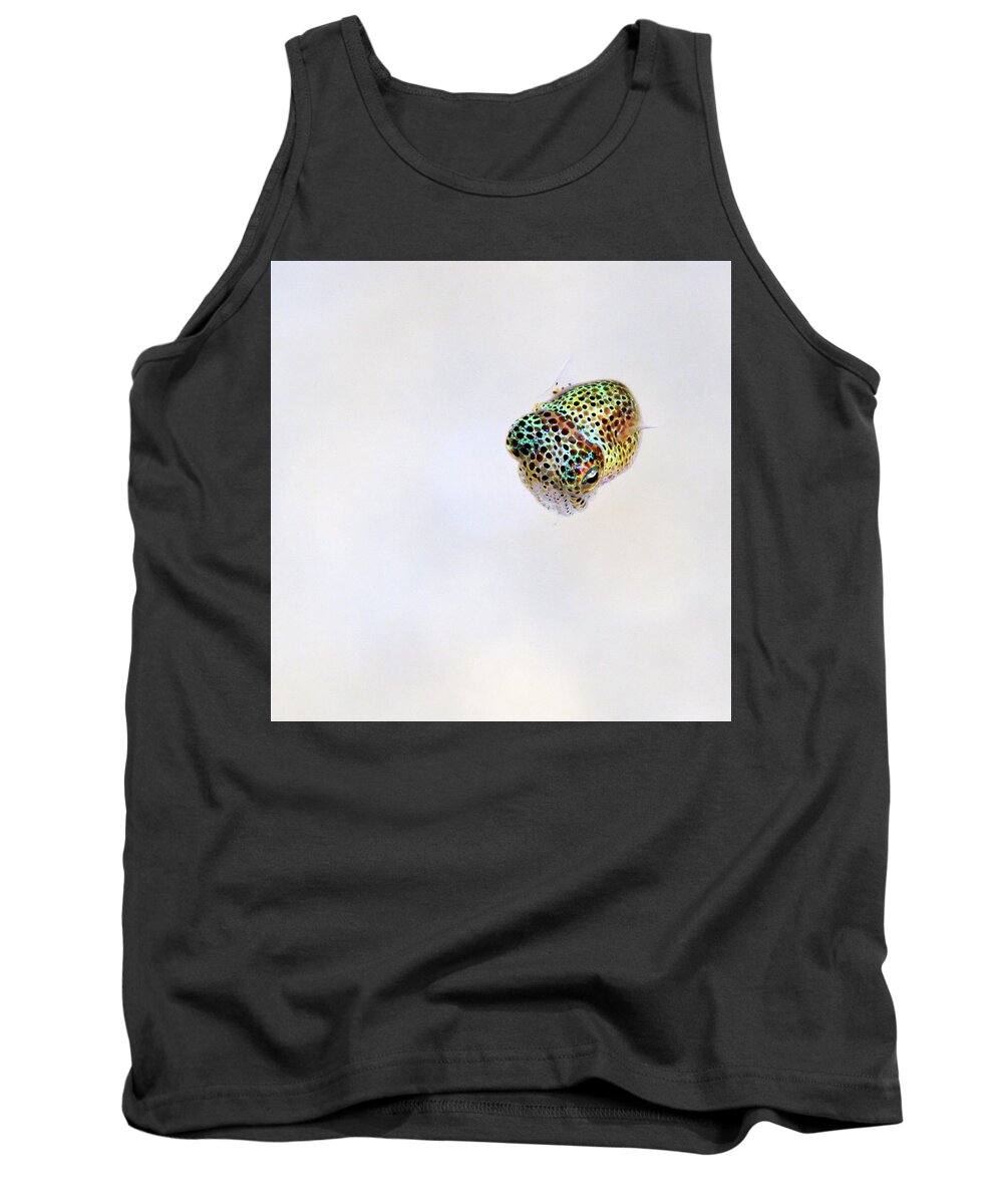 White Tank Top featuring the photograph Bobtail squid by Artesub