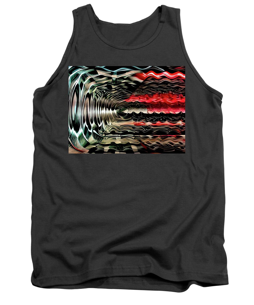 Abstract Ai Tank Top featuring the digital art Bottleneck by Fred Moore