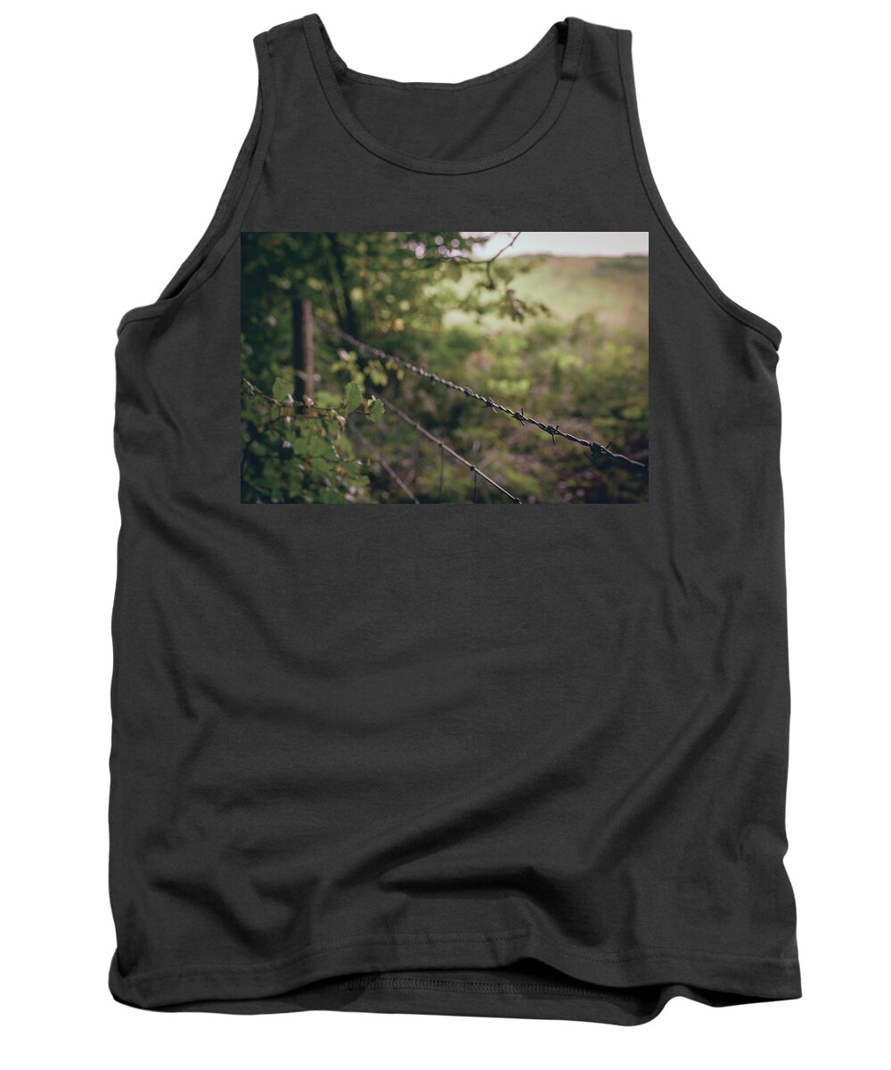 Barbedwire Tank Top featuring the photograph Boundaries by Gavin Lewis
