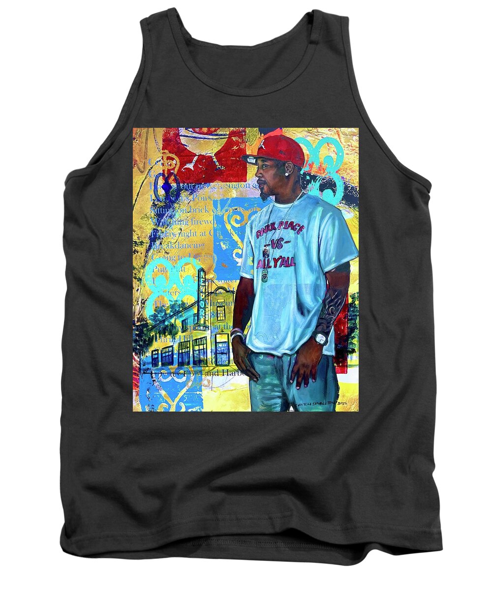  Tank Top featuring the painting Bowling park raised park place made by Clayton Singleton
