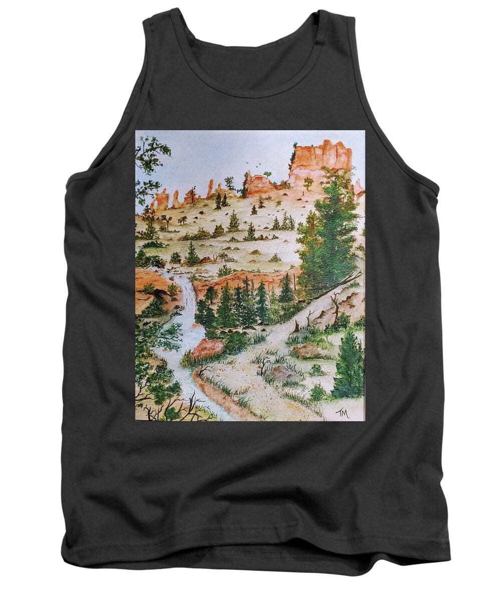 Bryce Canyon Tank Top featuring the painting Bryce Canyon by Teri Merrill