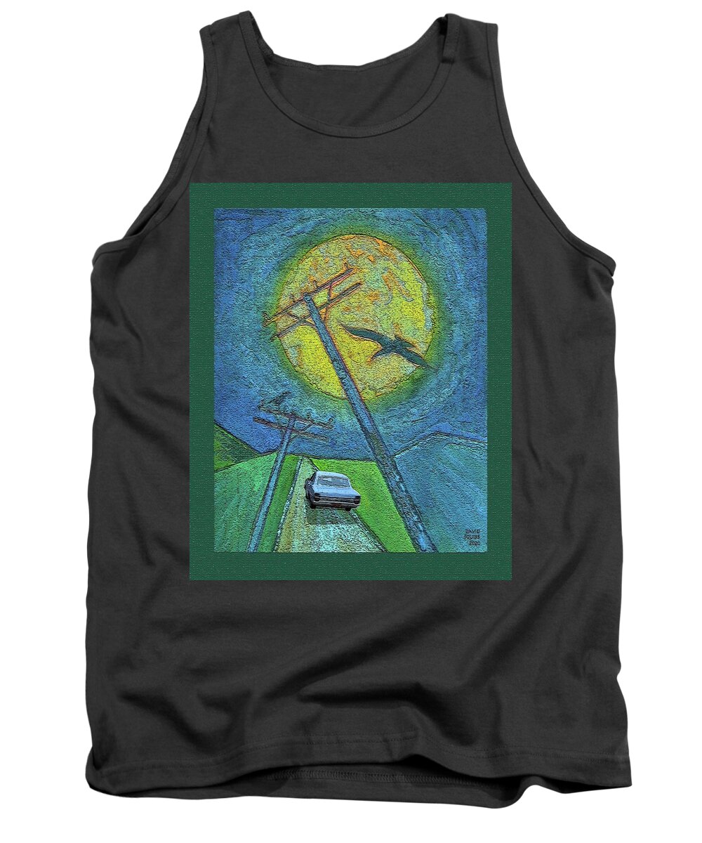 Car Chase Tank Top featuring the digital art Car Chase / French Connection by David Squibb