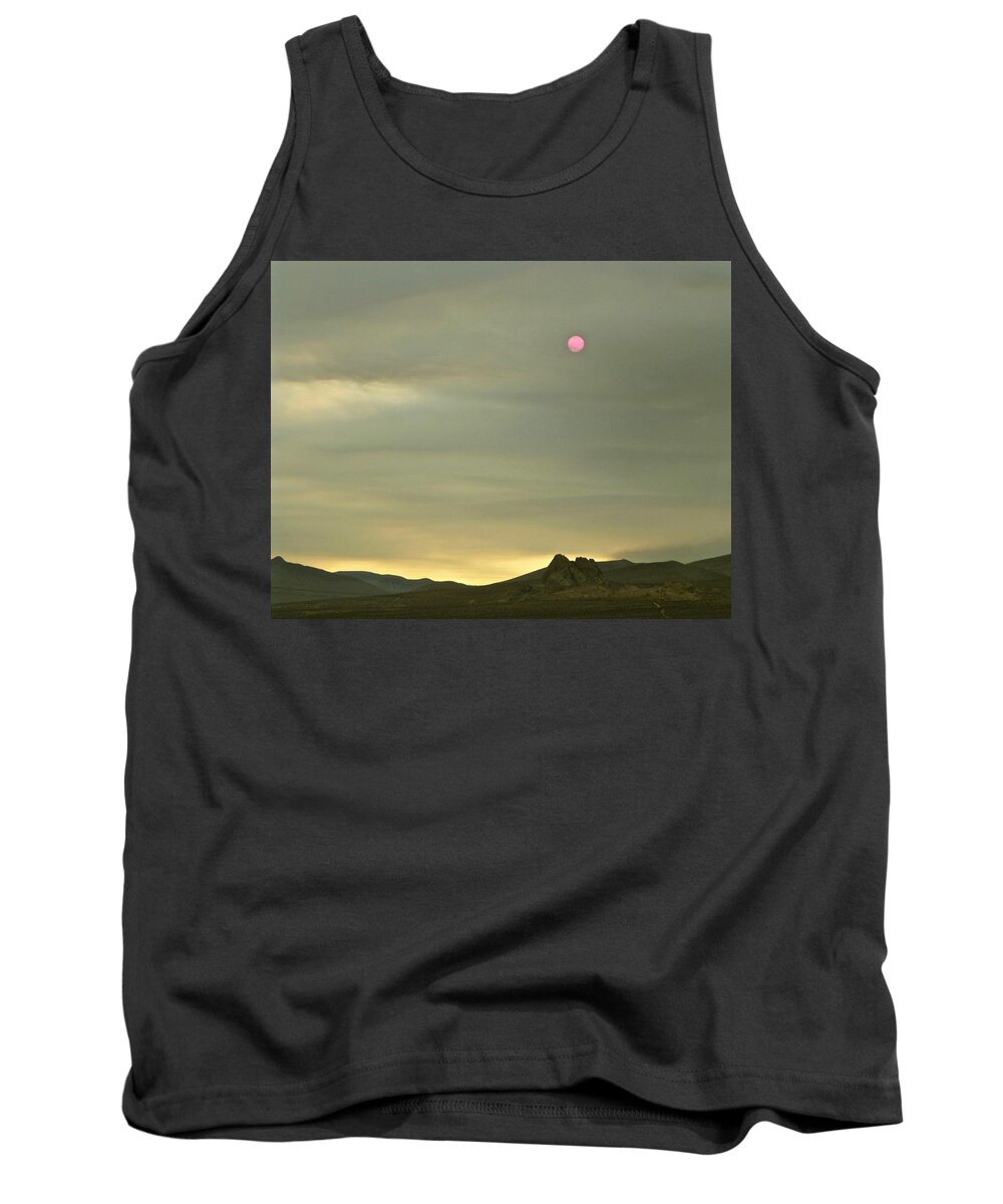 Landscapes Tank Top featuring the photograph By The Light of The Red Sun by Amelia Racca