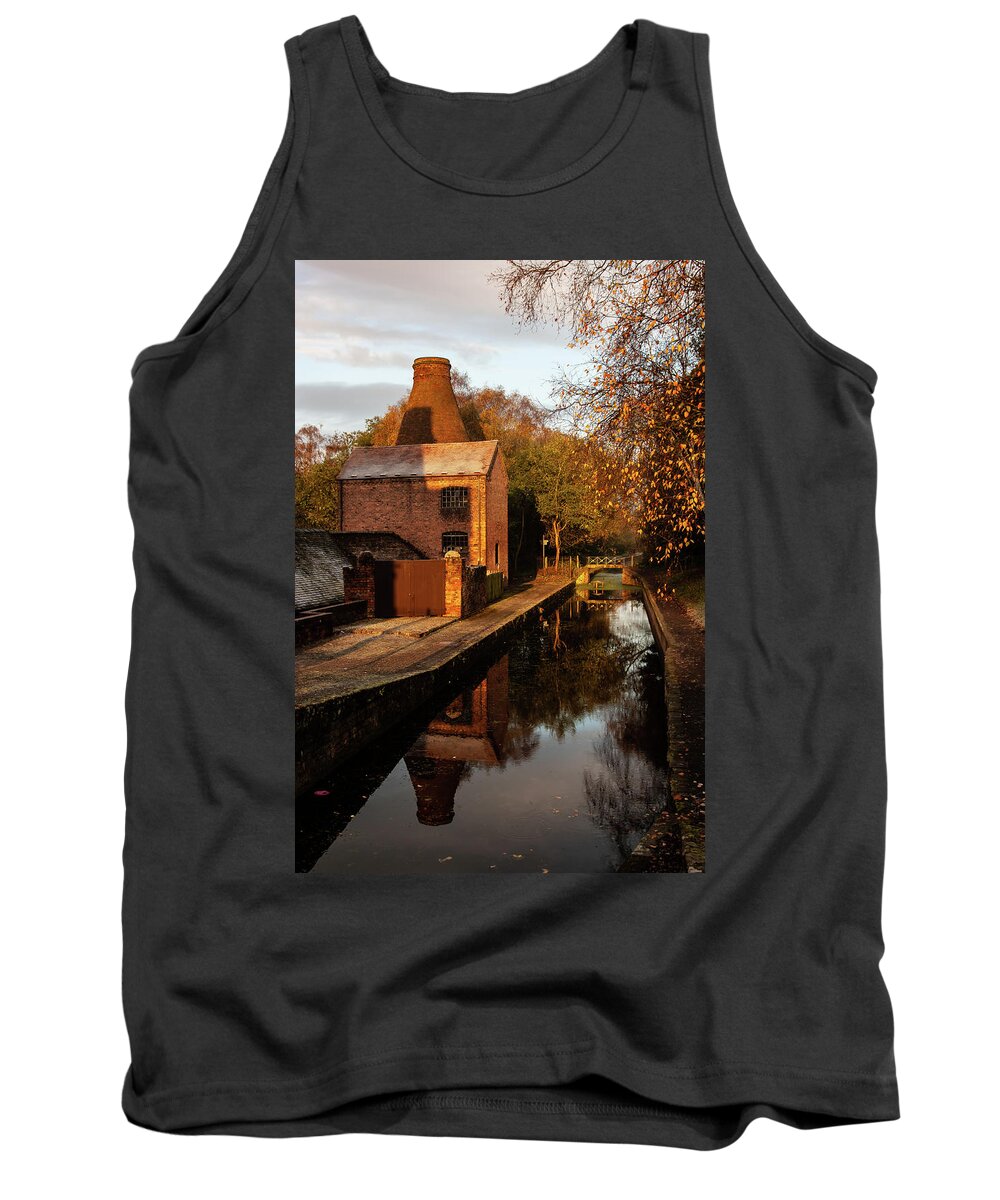Autumn Tank Top featuring the photograph Canal at sunrise by Average Images