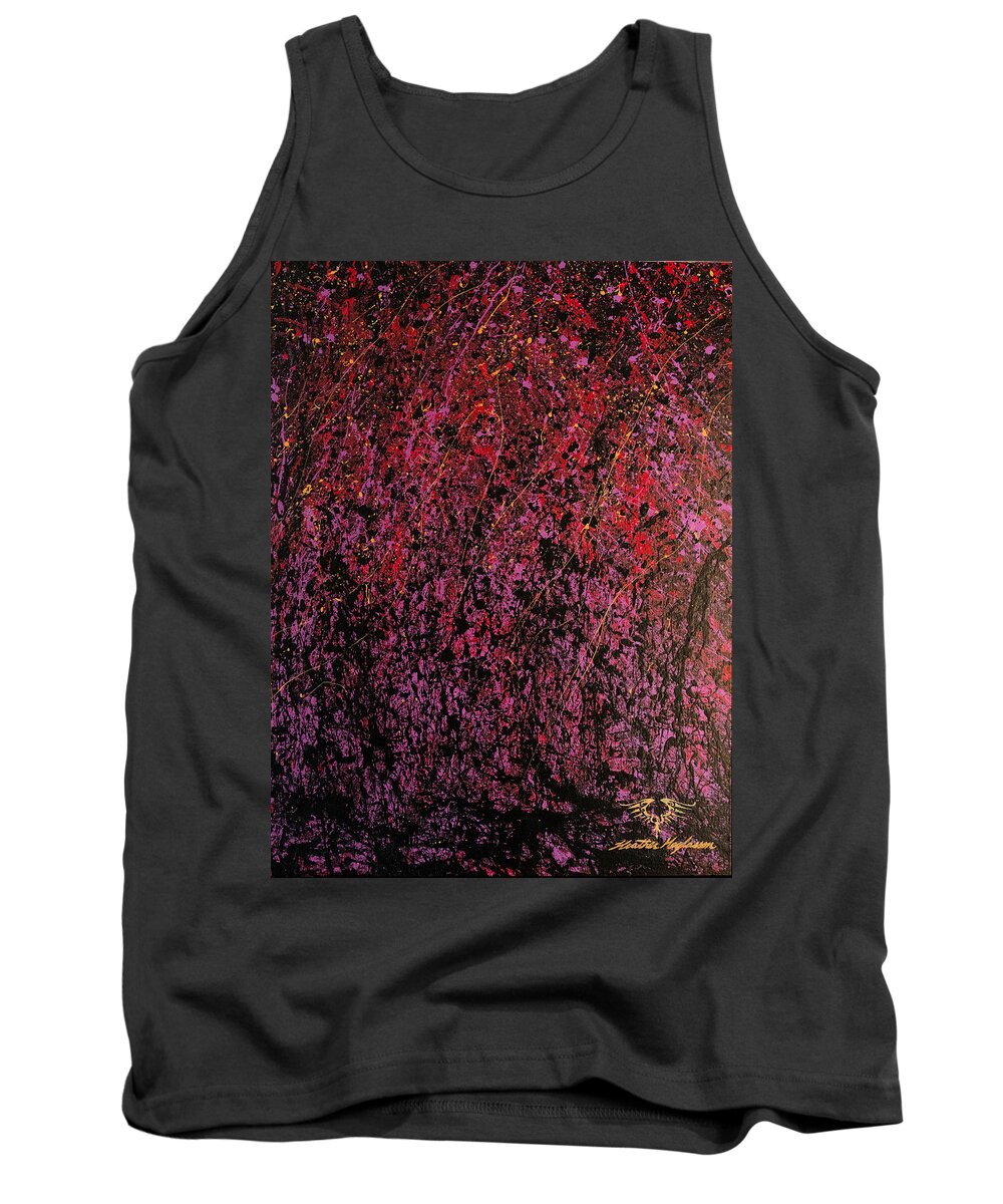 Abstract Tank Top featuring the painting Catalyst by Heather Meglasson Impact Artist