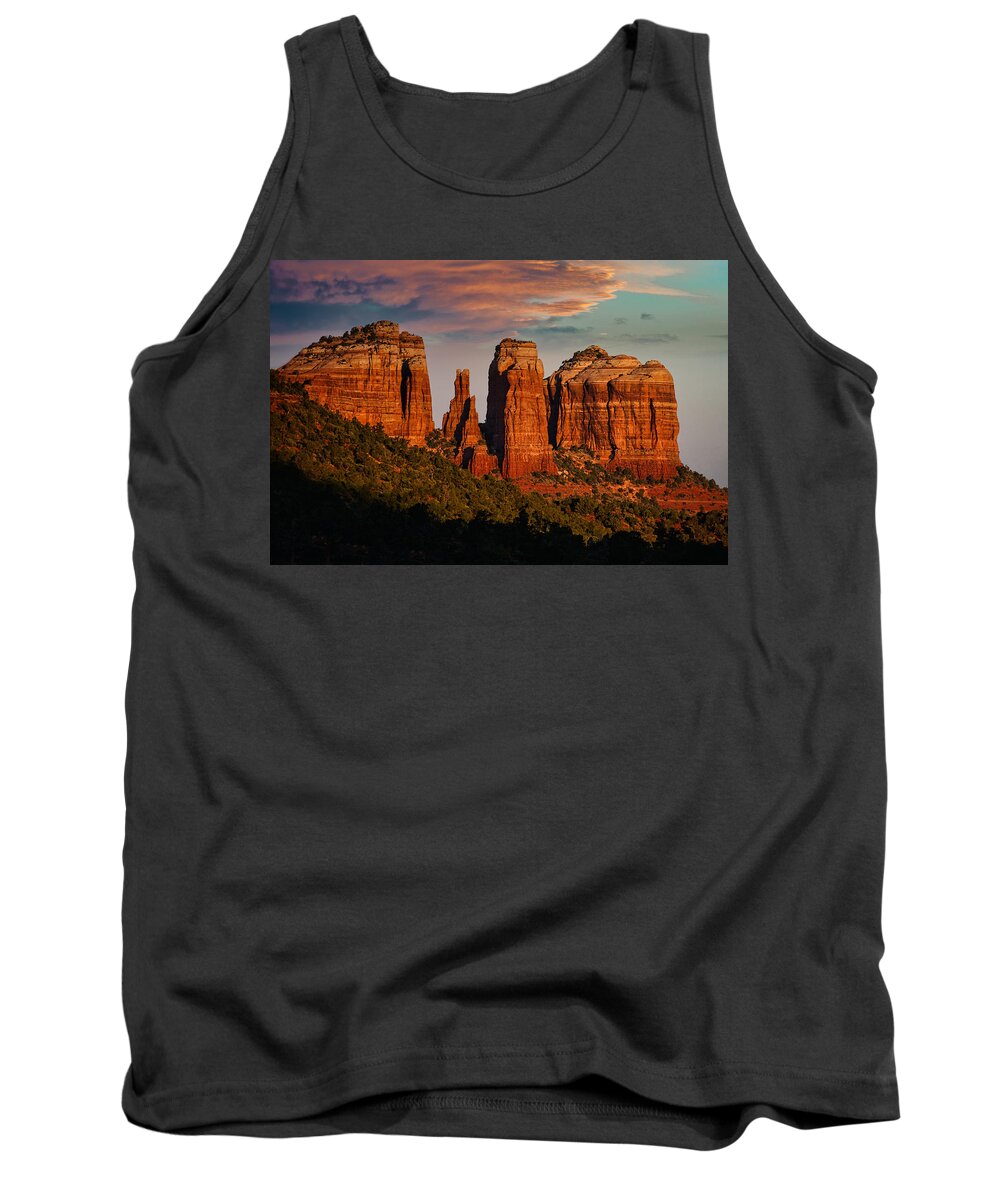 Sedona Tank Top featuring the photograph Cathedral Rock Sunrise - Sedona - Arizona by Stuart Litoff