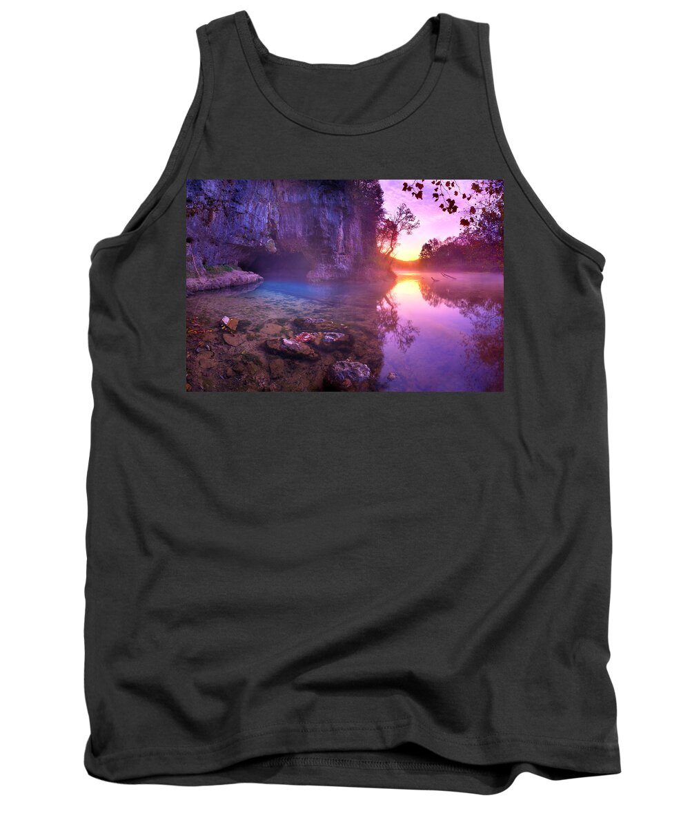 Spring Tank Top featuring the photograph Cave Springs by Robert Charity