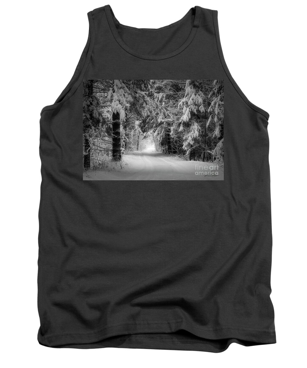Winter Tank Top featuring the photograph Celestial Light in Winter by Jan Mulherin
