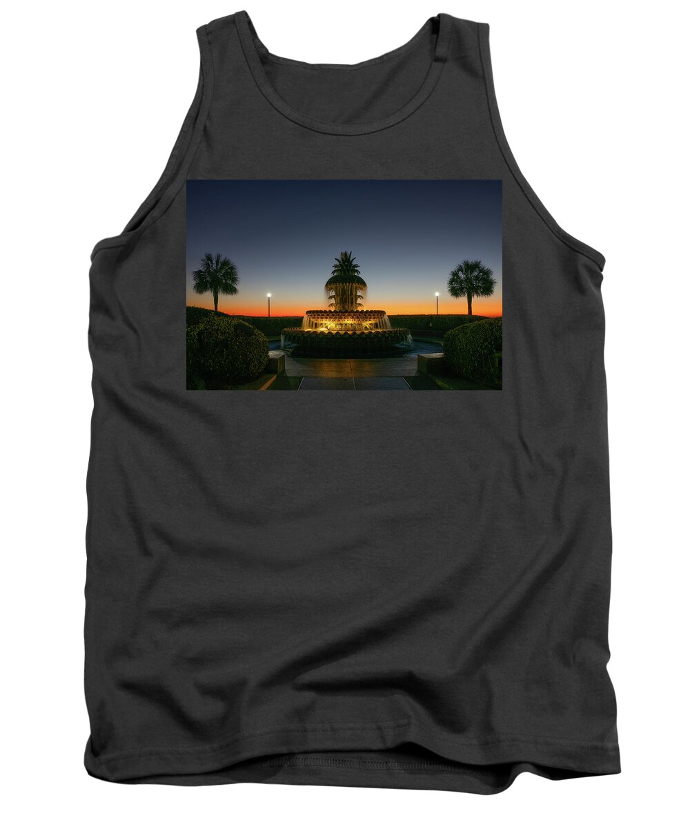Sunrise Tank Top featuring the photograph Charleston Pineapple-3 by John Kirkland